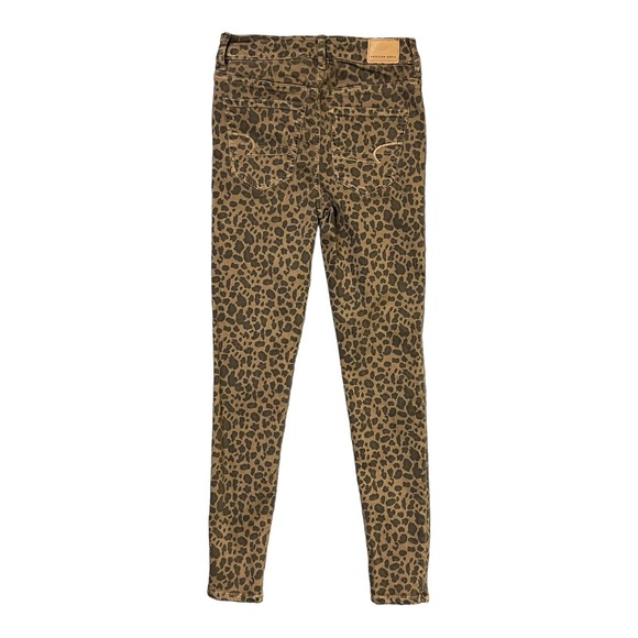 American‎ Eagle Womens Leopard Print Super Hi Rise Jegging Skinny Pants Size 4 - Picture 6 of 13